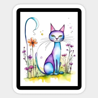 Garden Cat Sticker